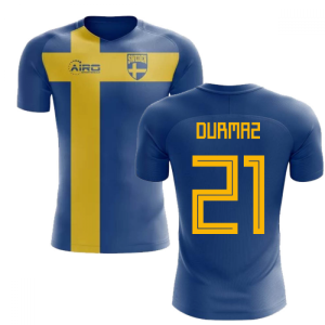 2023-2024 Sweden Flag Concept Football Shirt (Durmaz 21) - Kids