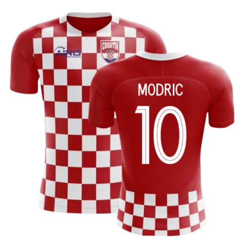 2023-2024 Croatia Flag Concept Football Shirt (Modric 10) - Kids