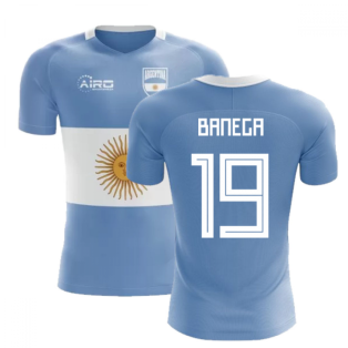 2022-2023 Argentina Flag Concept Football Shirt (Banega 19) - Kids