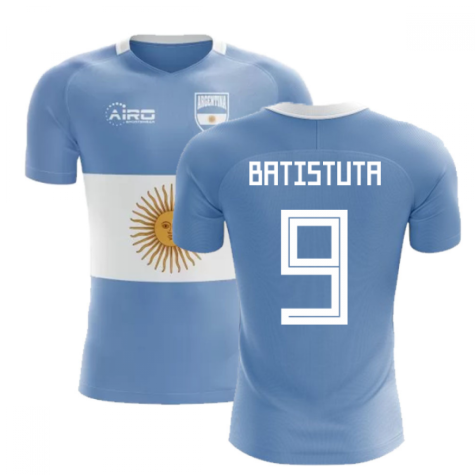 2022-2023 Argentina Flag Concept Football Shirt (Batistuta 9) - Kids