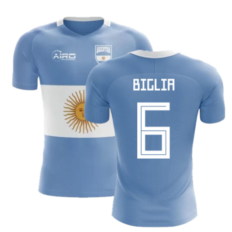 2023-2024 Argentina Flag Concept Football Shirt (Biglia 6) - Kids