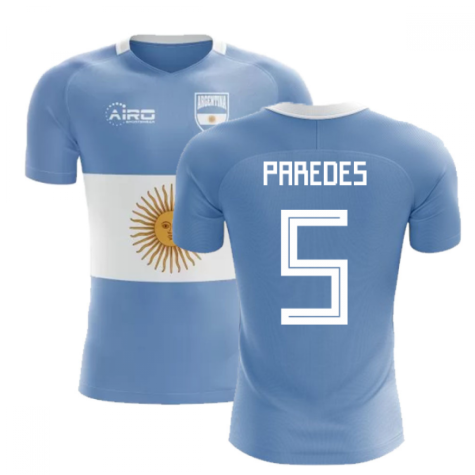 2022-2023 Argentina Flag Concept Football Shirt (Paredes 5) - Kids