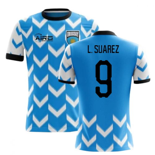 2025-2026 Uruguay Home Concept Football Shirt (L. Suarez 9) - Kids