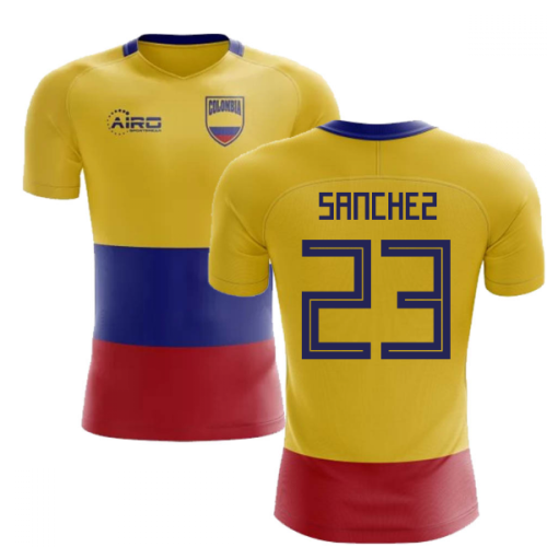 2025-2026 Colombia Flag Concept Football Shirt (Sanchez 23) - Kids
