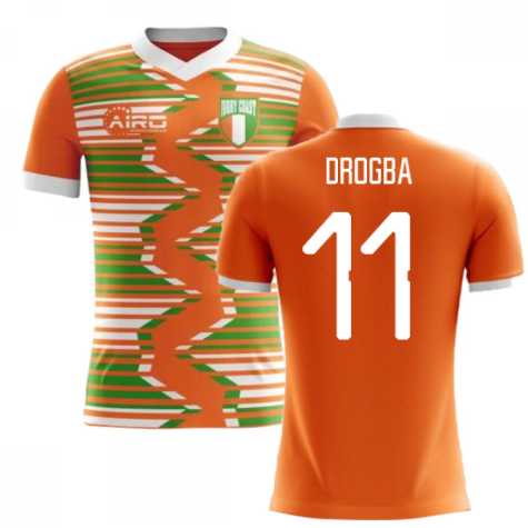 2023-2024 Ivory Coast Home Concept Football Shirt (Drogba 11) - Kids