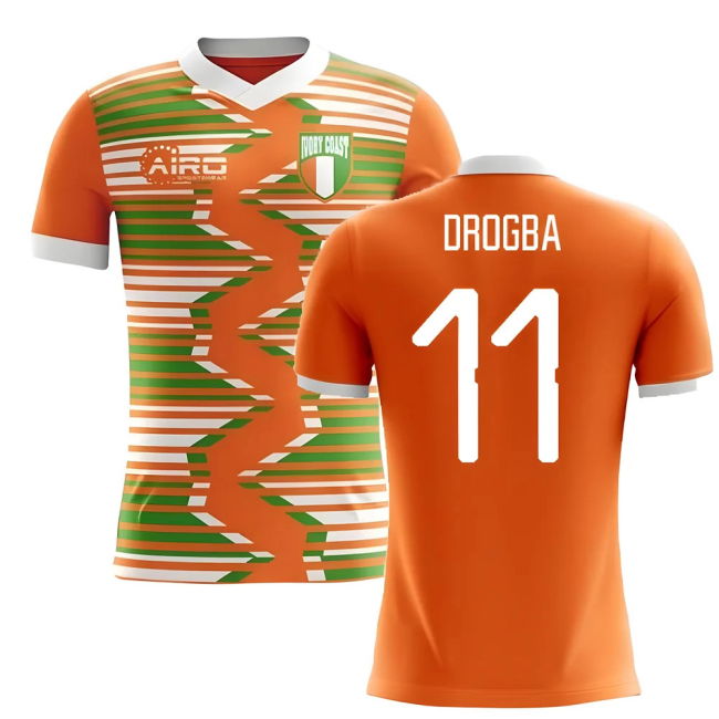 2025-2026 Ivory Coast Home Concept Football Shirt (Drogba 11) - Kids