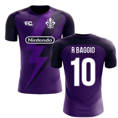 2025-2026 Fiorentina Fans Culture Home Concept Shirt (R Baggio 10) - Kids