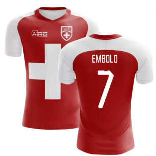 2020-2021 Switzerland Flag Concept Football Shirt (Embolo 7) - Kids