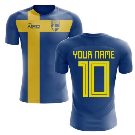 2023-2024 Sweden Flag Concept Football Shirt (Your Name)