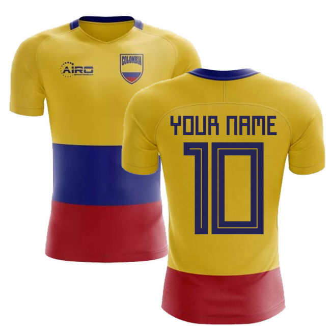 2025-2026 Colombia Flag Concept Football Shirt (Your Name)