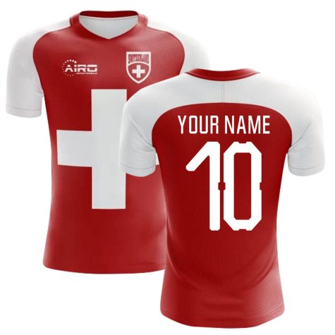2023-2024 Switzerland Flag Concept Football Shirt (Your Name) -Kids