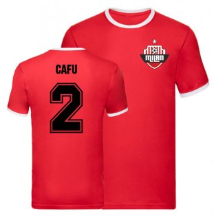 Cafu AC Milan Ringer Tee (Red)