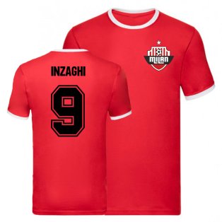 Filippo Inzaghi AC Milan Ringer Tee (Red)