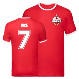 Tom Ince Stoke City Liverpool Ringer Tee (Red)
