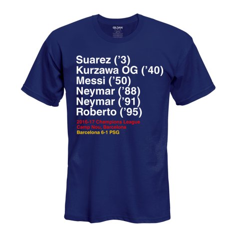 Barcelona 6-1 PSG T-Shirt (Navy)