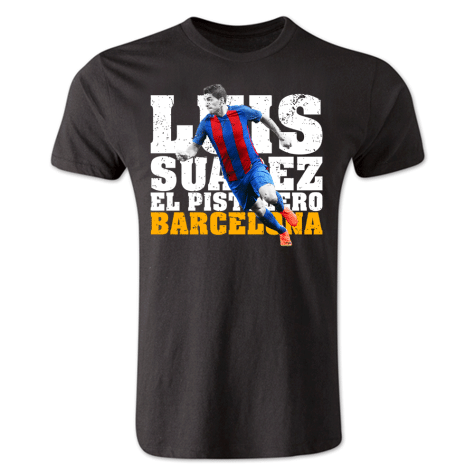 Luis Suarez Barcelona Player T-Shirt (Black)