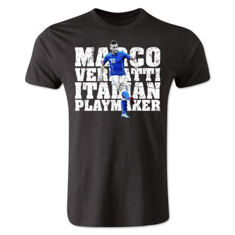 Marco Verratti Italy Player T-Shirt (Black)