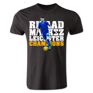 Riyad Mahrez Leicester City Player T-Shirt (Black)