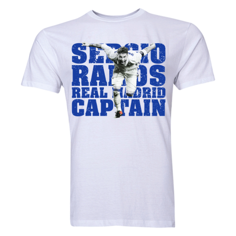 Sergio Ramos Real Madrid Player T-Shirt (White) - Kids
