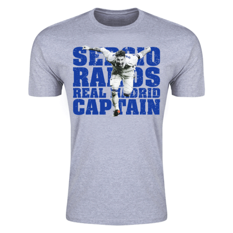 Sergio Ramos Real Madrid Player T-Shirt (Grey)