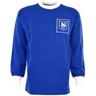Preston North End 60's Away Royal Retro Football Shirt
