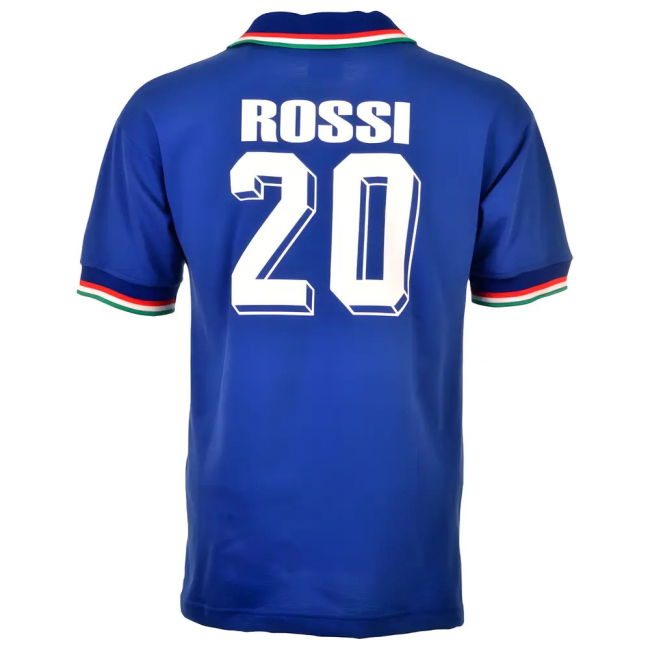 Italy 1982 World Cup Winners Rossi 20 Retro Football Shirt