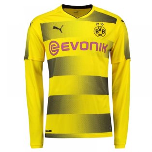 2017-2018 Borussia Dortmund Home Long Sleeve Puma Shirt