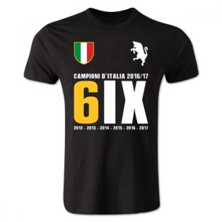 Juventus 6IX Campioni T-Shirt (Black)