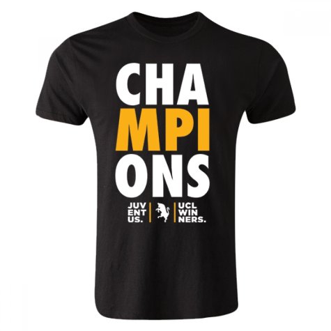Juventus Champions League Winners T-shirt (Black) - Kids