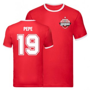 Nicolas Pepe Arsenal Ringer Tee (Red)