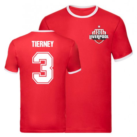 Kieran Tierney Arsenal Ringer Tee (Red)