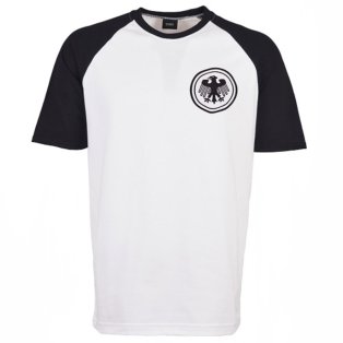 Germany Raglan Sleeve White/Black Retro T-Shirt