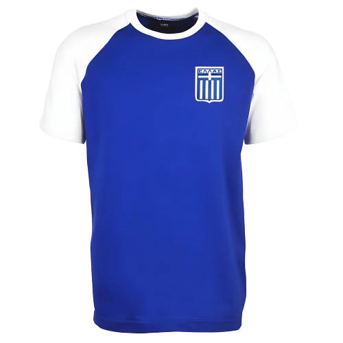 Greece Raglan Sleeve Royal/White Retro T-Shirt
