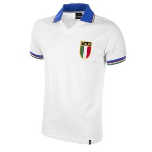 L Italy 1982 copa da Uomo Italia 1982 Retro Football Jacket White/Blue Uomo