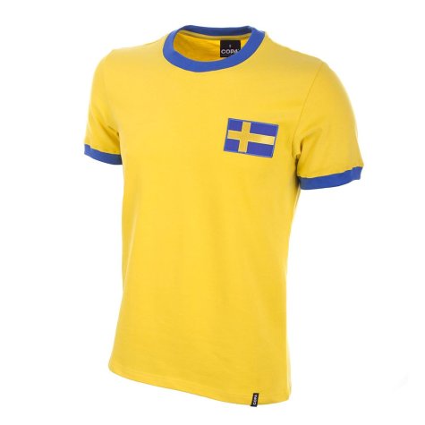 Sweden 1970's Short Sleeve Retro Football Shirt