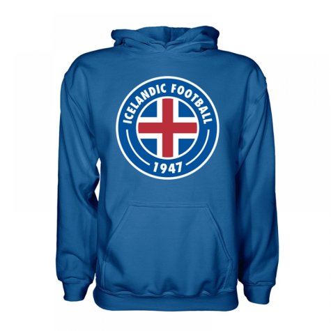 Iceland Core Logo Hoody (Blue) - Kids