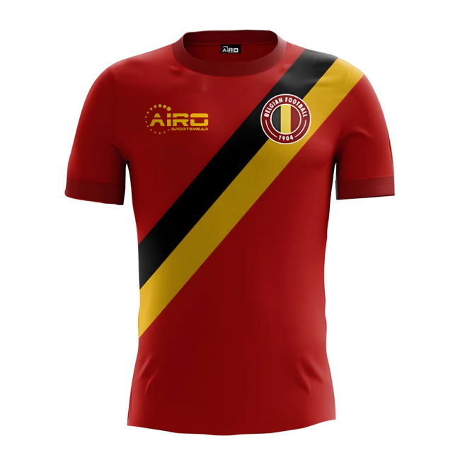 2025-2026 Belgium Home Concept Football Shirt - Adult Long Sleeve