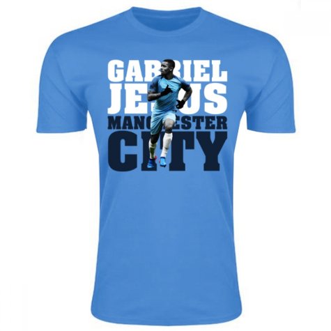 Gabriel Jesus Man City T-Shirt (Sky)