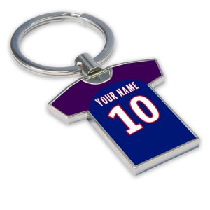 Personalised PSG Football Shirt Key Ring