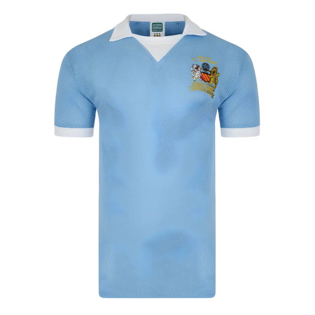 Score Draw Manchester City 1976 League Cup Final Airtex Home Shirt