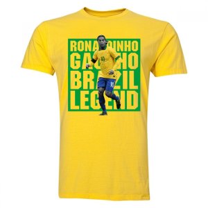 Ronaldinho Brazil Player T-Shirt (Yellow) - Kids
