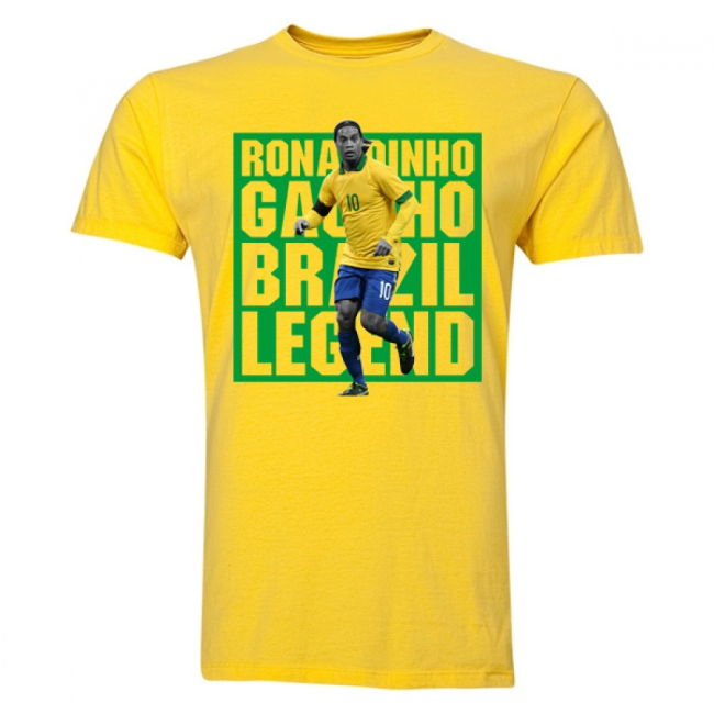 Ronaldinho Brazil Player T-Shirt (Yellow) - Kids