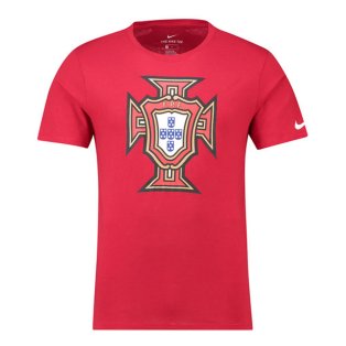 2018-2019 Portugal Nike Evergreen Crest Tee (Red) - Kids