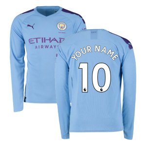2019-2020 Manchester City Puma Home Long Sleeve Shirt