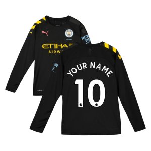 2019-2020 Manchester City Puma Away Long Sleeve Shirt (Kids)