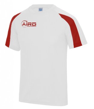 Airo Sportswear Contrast Training Tee (White-Red)