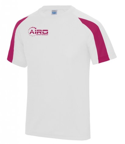 Airo Sportswear Contrast Training Tee (White-Pink)