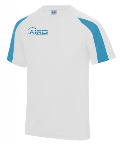 Airo Sportswear Contrast Training Tee (White-Sky Blue)