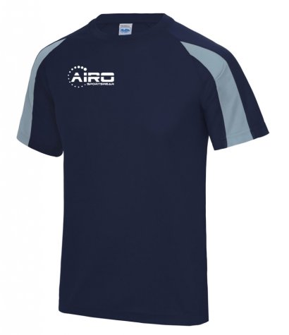 Airo Sportswear Contrast Training Tee (Navy-Sky)