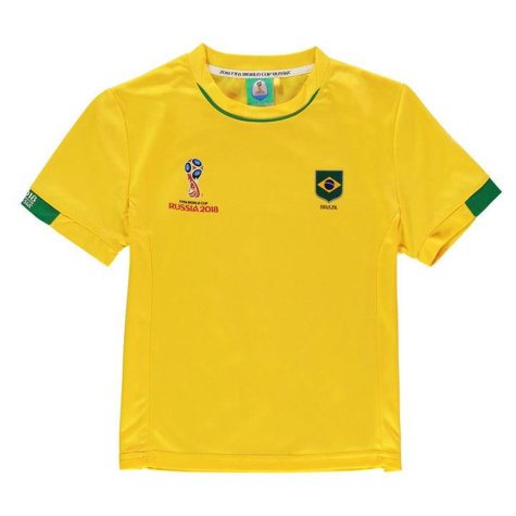 Brazil FIFA World Cup 2018 Poly T Shirt (Yellow) - Kids